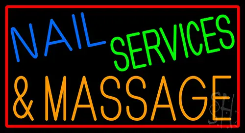 Nail Services And Massage LED Neon Sign