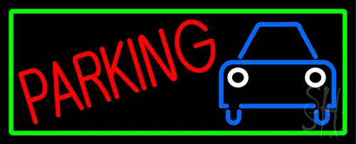 Parking With Car LED Neon Sign