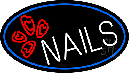 Red Nails LED Neon Sign