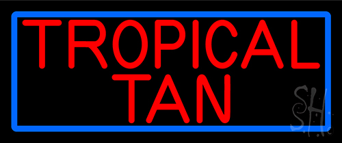 Red Tropical Tan LED Neon Sign