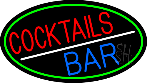 Round Cocktail Bar LED Neon Sign