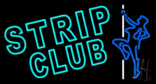 Turquoise Strip Club LED Neon Sign