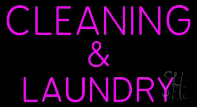 Pink Cleaning And Laundry LED Neon Sign