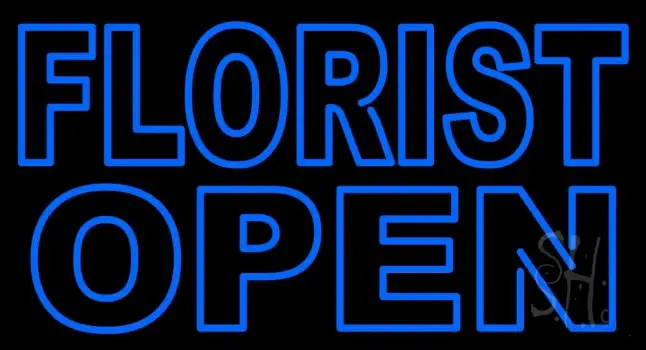 Blue Florist Open LED Neon Sign
