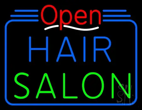 Open Hair Salon LED Neon Sign
