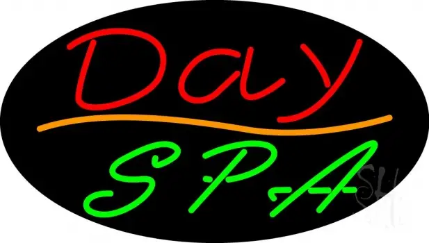 Red Day Spa Green LED Neon Sign