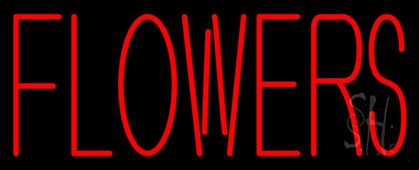 Red Flowers LED Neon Sign