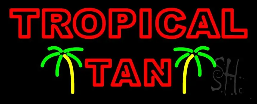 Red Tropical Tan LED Neon Sign