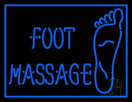 Blue Foot Massage LED Neon Sign