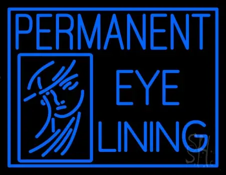 Blue Permanent Eye Lining LED Neon Sign
