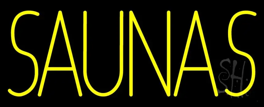 Yellow Saunas LED Neon Sign