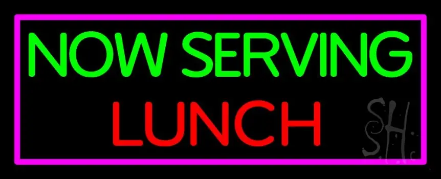 Now Serving Lunch LED Neon Sign