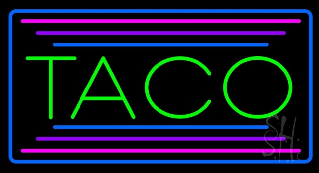 Green Taco LED Neon Sign