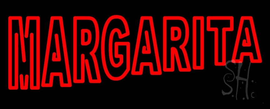 Double Stroke Red Margaritas LED Neon Sign