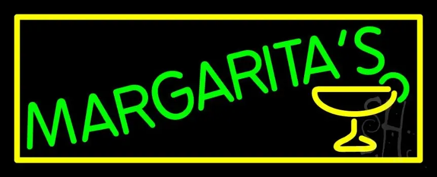 Margaritas With Glass Logo LED Neon Sign
