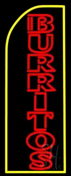 Vertical Red Burritos LED Neon Sign