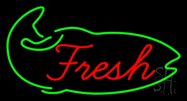 Fresh Fish Logo LED Neon Sign
