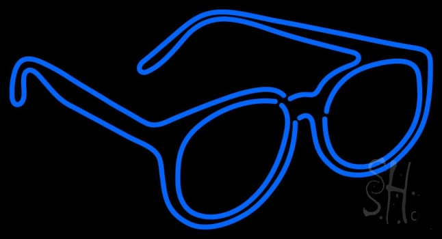 Double Stroke Glasses Logo LED Neon Sign