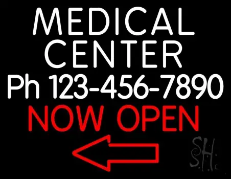 Medical Center Now Open LED Neon Sign