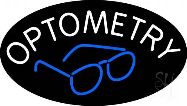 Optometry With Glass Logo LED Neon Sign