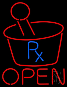 Pharmacy Logo Open LED Neon Sign