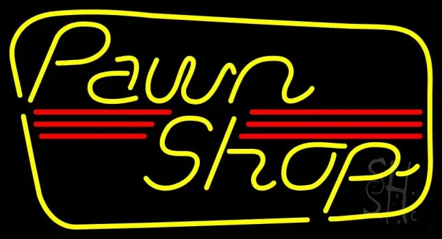 Yellow Pawn Shop LED Neon Sign