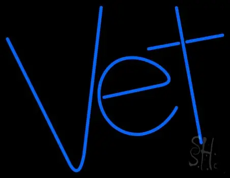 Blue Vet LED Neon Sign