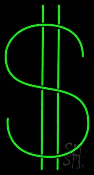 Double Line Dollar Logo LED Neon Sign