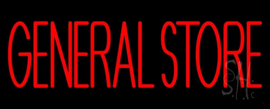 Red General Store LED Neon Sign