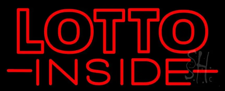 Red Lotto Inside LED Neon Sign