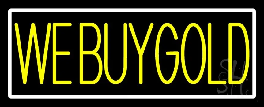 Yellow We Buy Gold LED Neon Sign