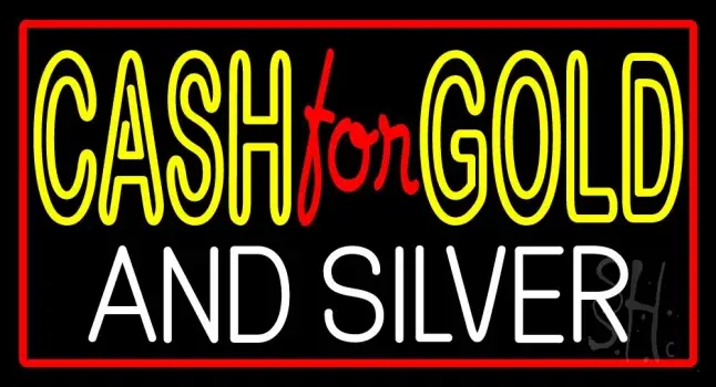 Cash For Gold And Silver LED Neon Sign