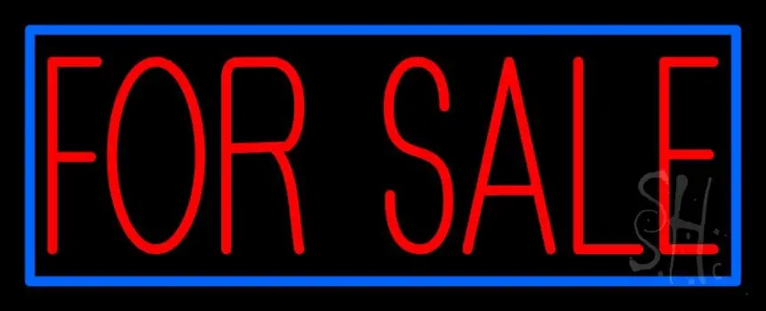 Red For Sale Blue Border LED Neon Sign