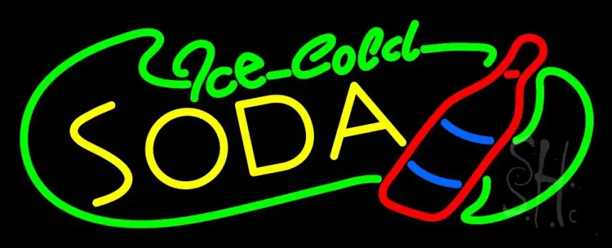 Ice Cold Soda LED Neon Sign