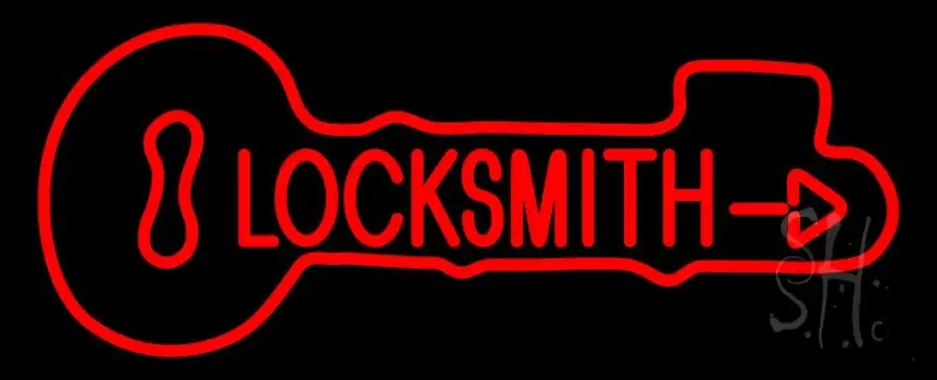 Locksmith Logo LED Neon Sign