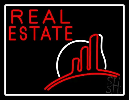 Real Estate With Logo 2 LED Neon Sign