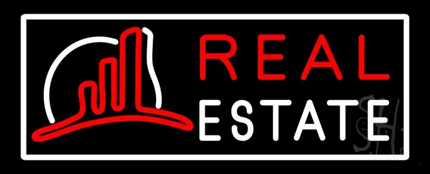 Real Estate With Logo 6 LED Neon Sign