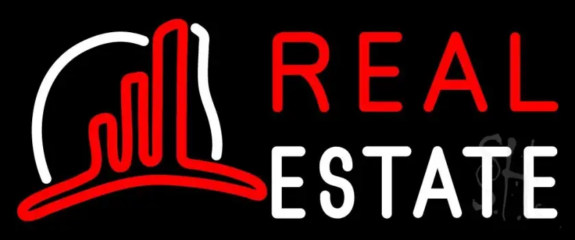 Real Estate With Logo 7 LED Neon Sign