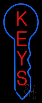 Vertical Keys Logo LED Neon Sign
