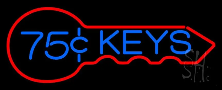 75 Cent Keys Logo 1 LED Neon Sign