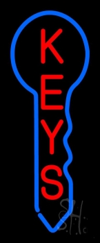 Vertical Keys Logo 1 LED Neon Sign