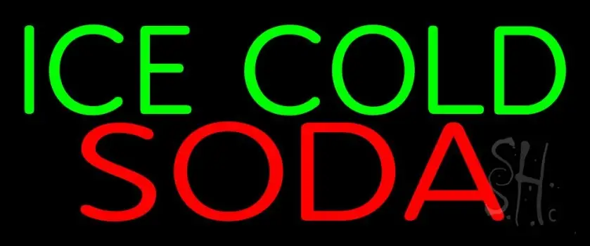 Ice Cold Soda 3 LED Neon Sign