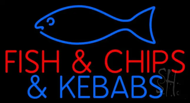 Fish And Chips N Kebabs LED Neon Sign