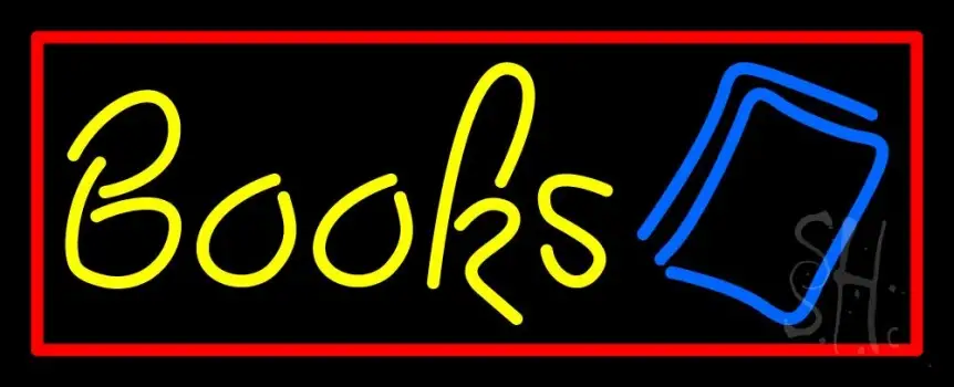 Yellow Books LED Neon Sign