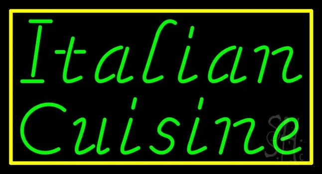 Green Italian Cuisine 1 LED Neon Sign