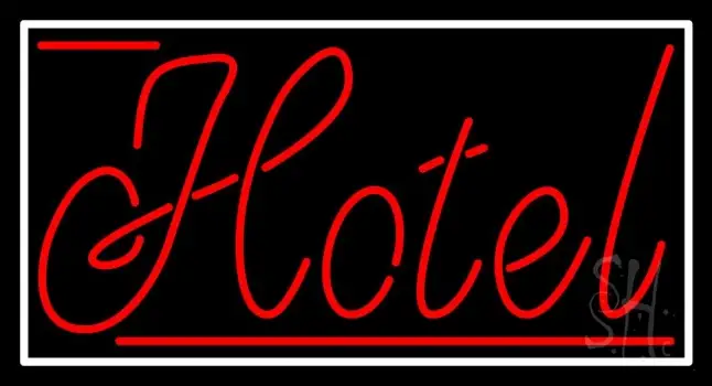 Cursive Red Hotel 1 LED Neon Sign