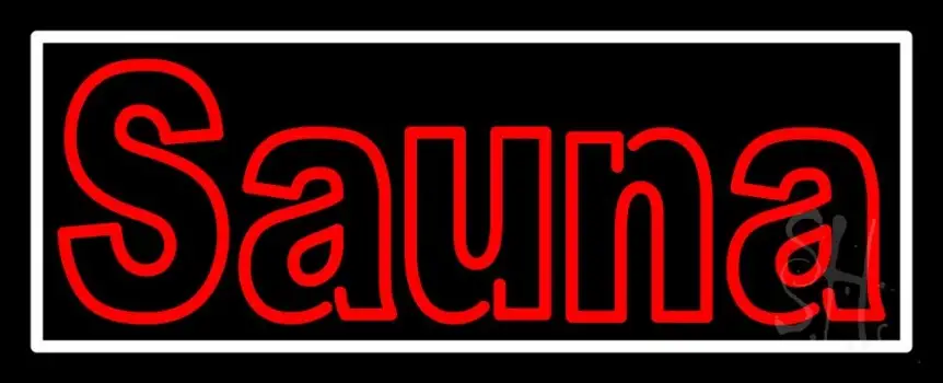 Double Stroke Red Sauna LED Neon Sign