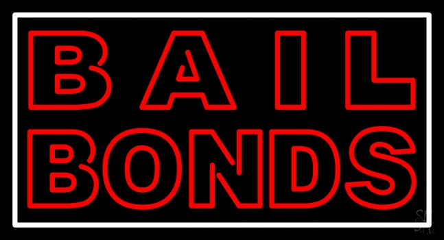 Double Stroke Bail Bonds LED Neon Sign