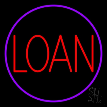 Round Loan LED Neon Sign