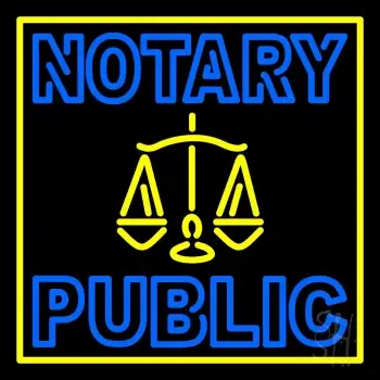 Notary Public Logo LED Neon Sign
